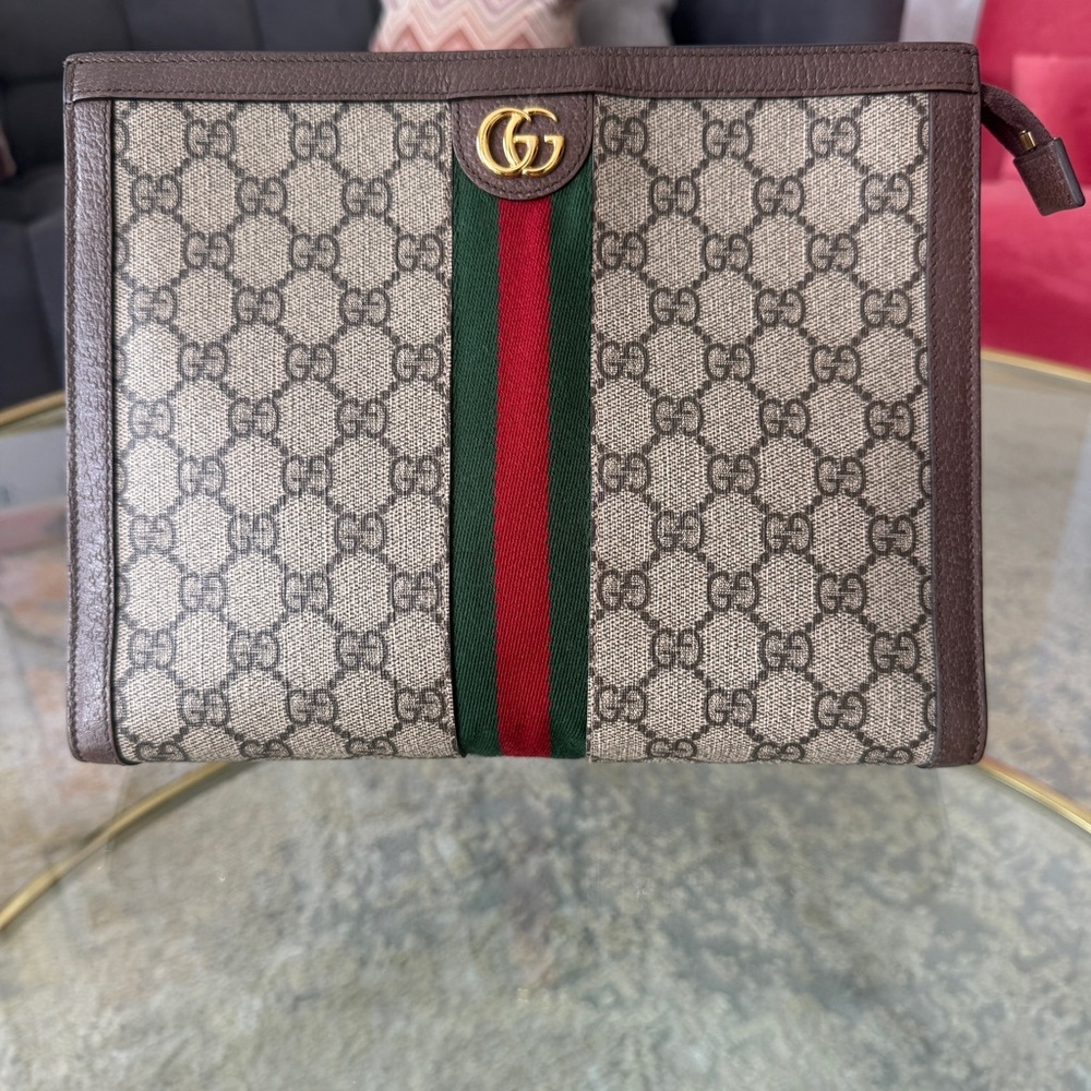 Gucci Ophidia GG Supreme Pouch - Classic Web Stripe - Picture 1 of 17